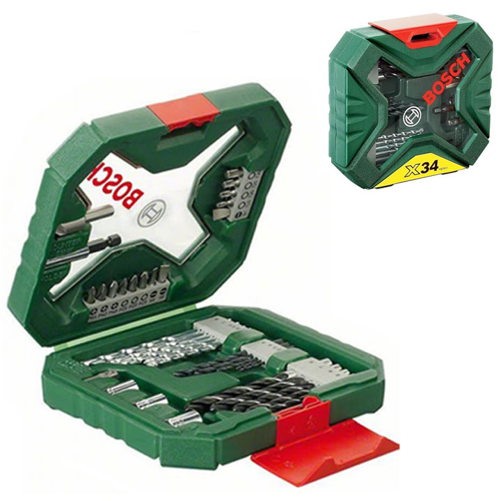 Bộ mũi khoan v&agrave; vặn v&iacute;t Bosch X-Line 34 m&oacute;n
